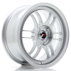 Japan Racing JR-7 16x7" (5 trous - sur mesure) ET38, Gris Argenté