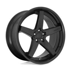 Asanti ABL31 Regal 22x10.5" 5x120 ET35, Noir Satiné, Rebord Brillant