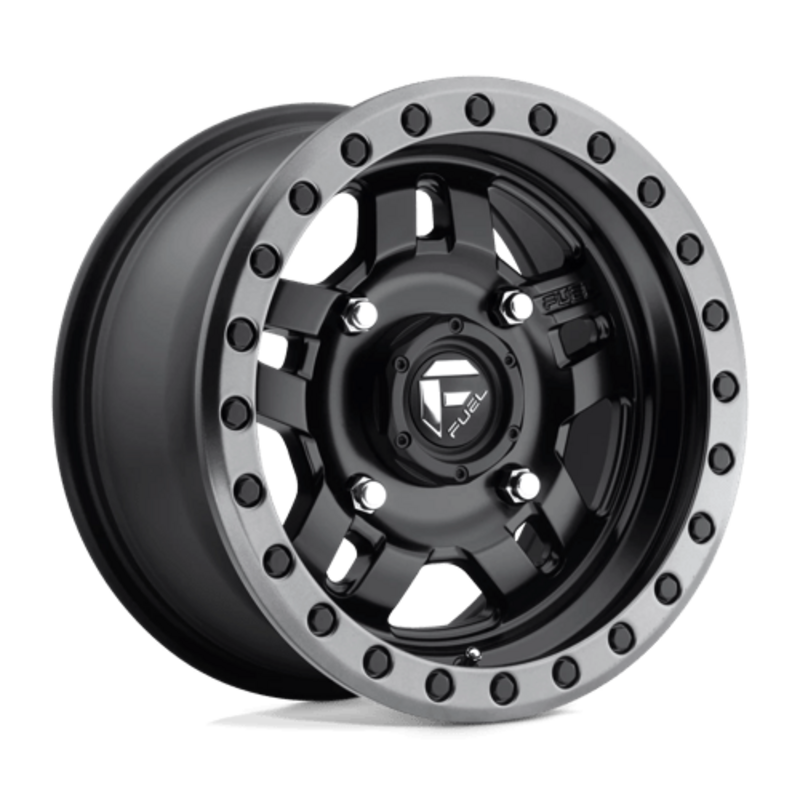 Fuel D557 Anza 15x7" 4x156 ET38, Noir Mat, Rebord Gunmetal