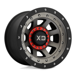 XD XD137 FMJ 17x9" 5x127/139.7 ET-12, Noir Satiné, Teinte Foncée