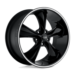 Foose 1PC F104 Legend 18x9" 5x120.65 ET07, Noir Brillant, Branches Usinées