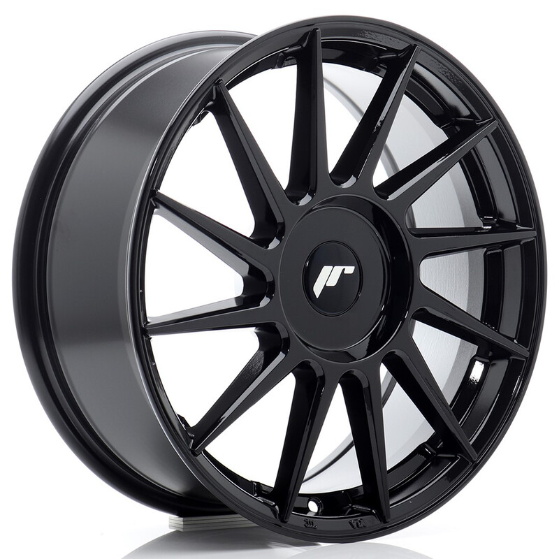 Japan Racing JR-22 17x7" (4 & 5 trous - sur mesure) ET20-40, Noir Brillant