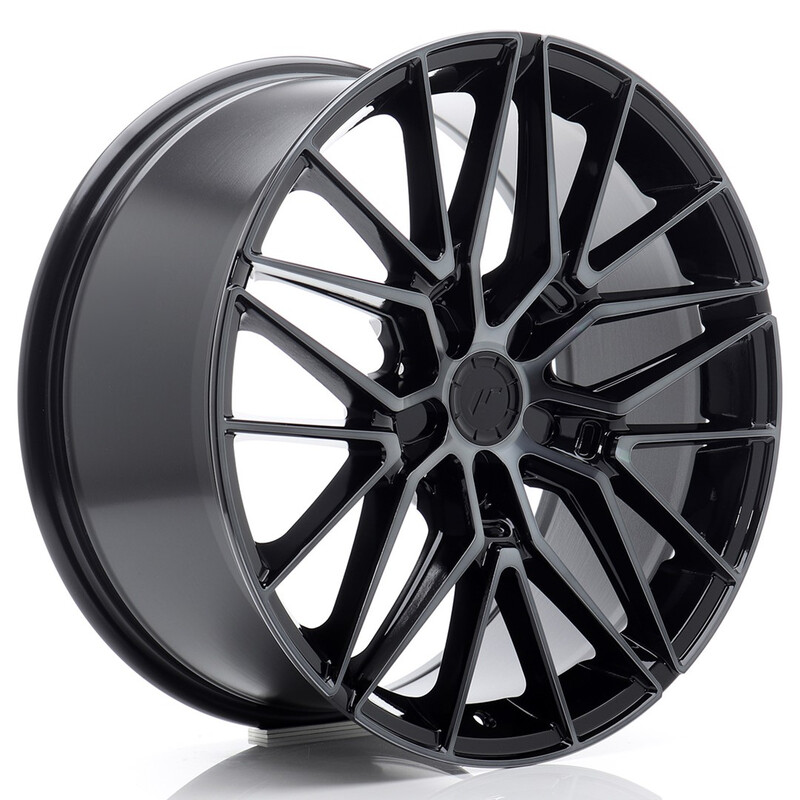 Japan Racing JR-38 19x8.5" (5 trous - sur mesure) ET20-45, Noir Mat, Branches Teintées
