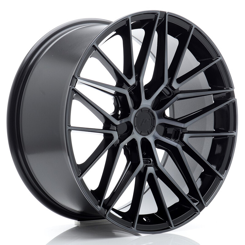 Japan Racing JR-38 19x9.5" (5 trous - sur mesure) ET20-45, Noir Mat, Branches Teintées