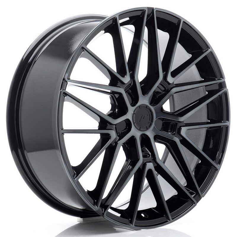 Japan Racing JR-38 20x8" (5 trous - sur mesure) ET20-40, Noir Mat, Branches Teintées