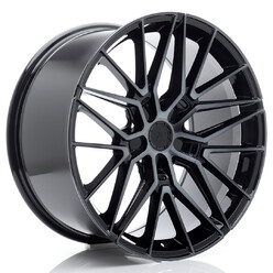 Japan Racing JR-38 20x9" (5 trous - sur mesure) ET20-35, Noir Mat, Branches Teintées