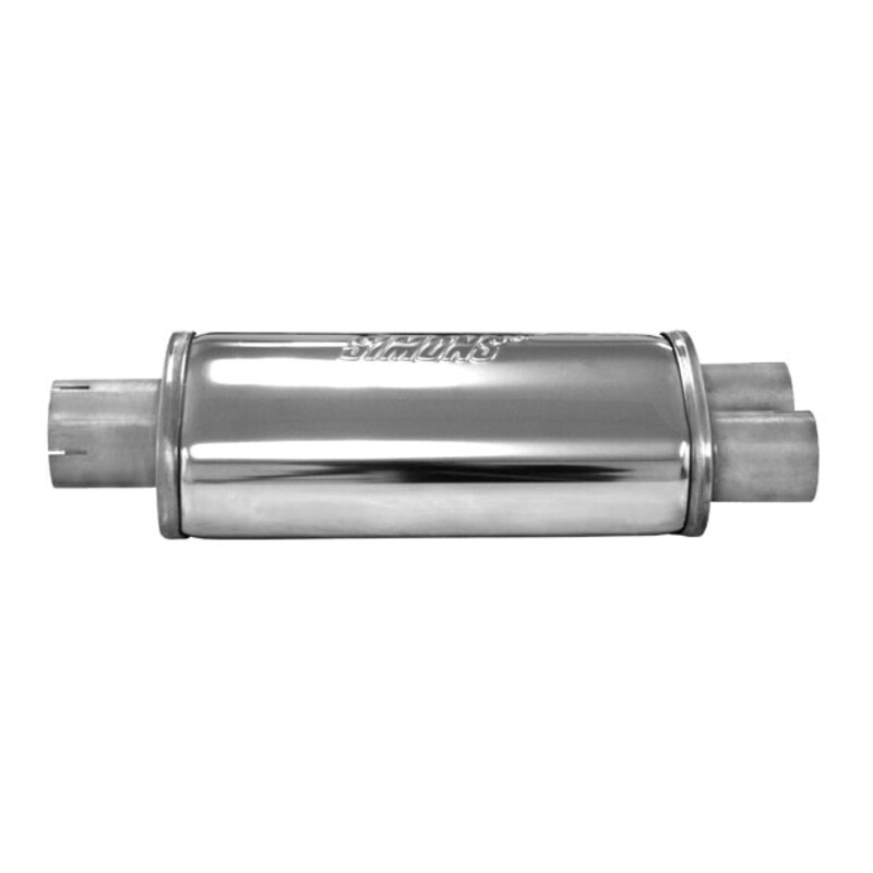 Silencieux\u0020d\u0027Echappement\u0020Simons\u0020Ovale\u0020Split\u0020en\u0020Inox