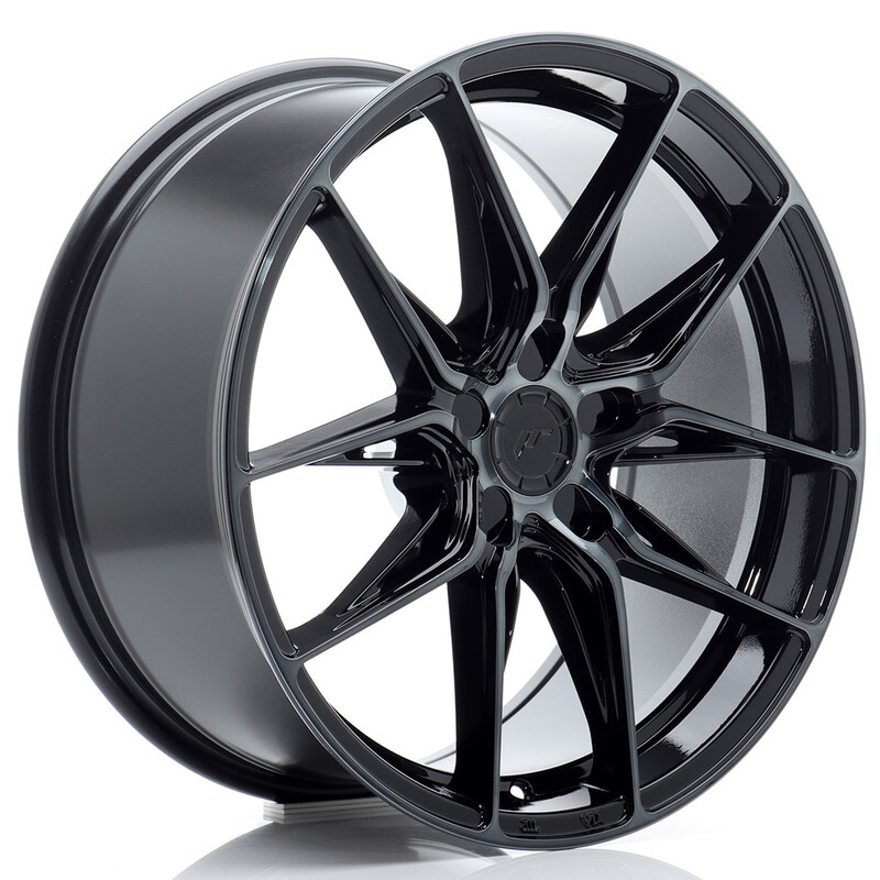 Japan Racing JR-44 18x8.5" (5 trous - sur mesure) ET20-48, Noir Brillant, Branches Teintées