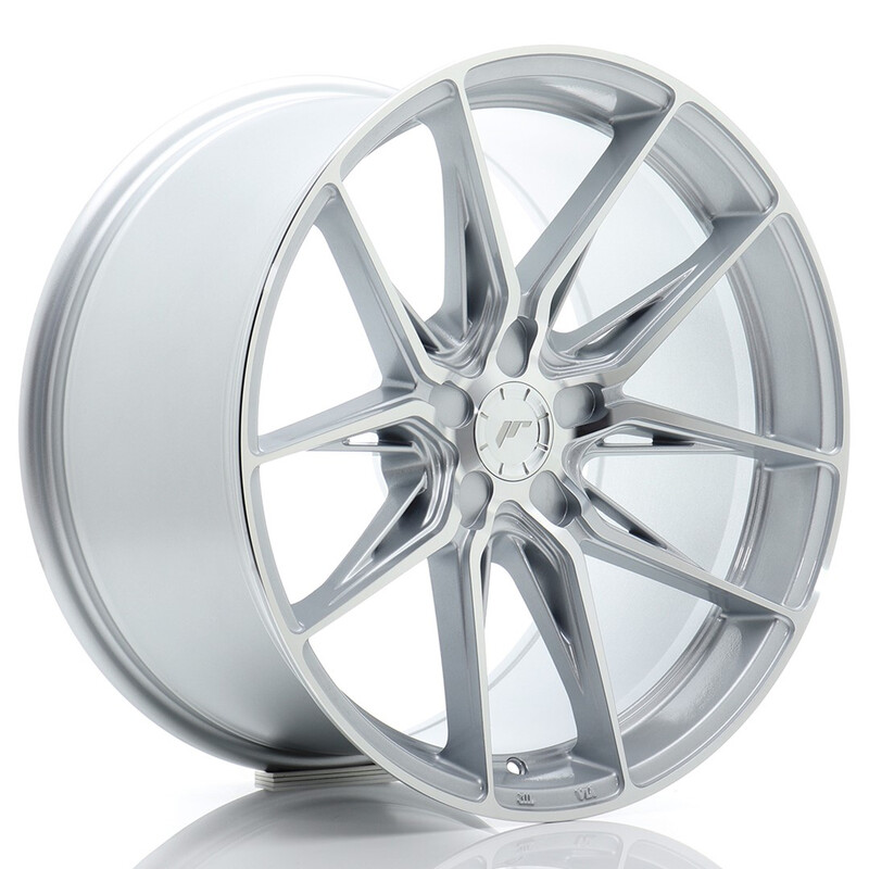 Japan Racing JR-44 19x9.5" (5 trous - sur mesure) ET20-40, Gris Argenté Poli