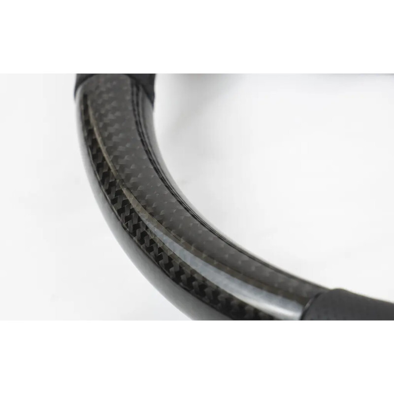 Volant GReddy "Real Carbon" Tulipé (47 mm), Carbone, Branches Noires - 340 mm