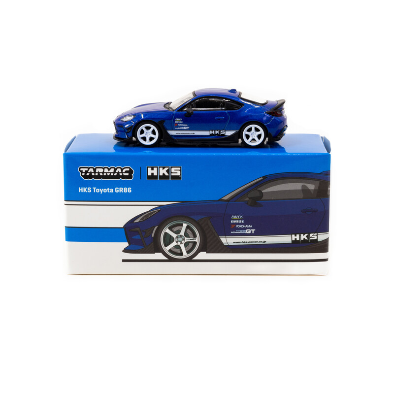 Tarmac Works 1/64 - Toyota GR86 HKS | Blue Metallic