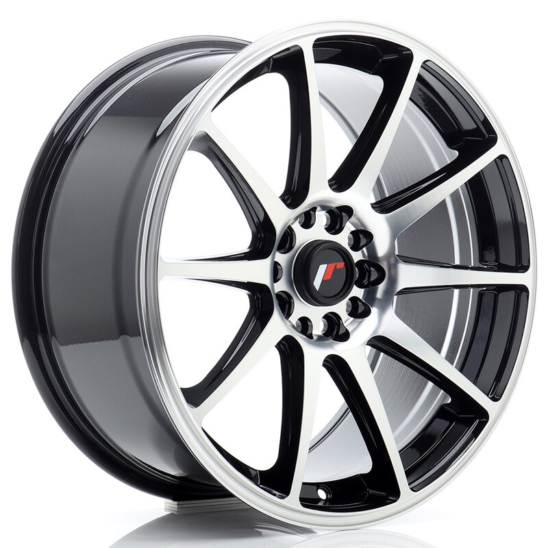 Japan Racing JR-11 18x8.5" 5x112/114.3 ET40, Noir Brillant