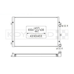 Radiateur Alu Koyorad pour Volkswagen Scirocco 3 TSI (08-14)