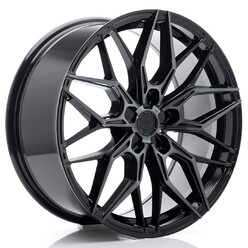 Japan Racing JR-46 19x8" (5 trous - sur mesure) ET20-40, Noir Brillant, Branches Teintées