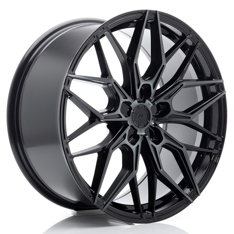 Japan Racing JR-46 19x9" (5 trous - sur mesure) ET20-51, Noir Brillant, Branches Teintées