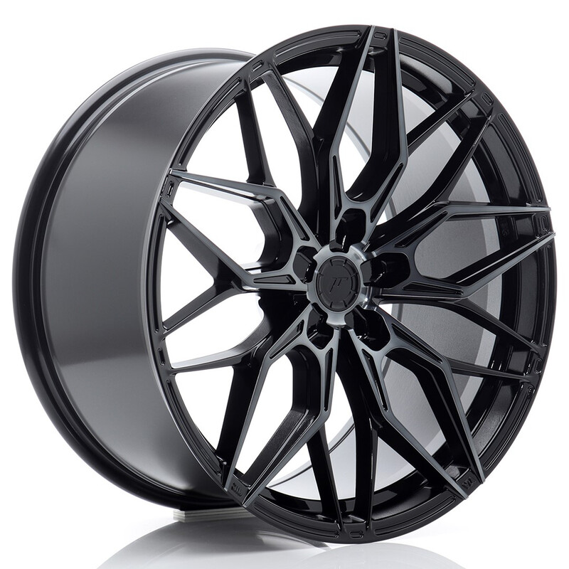 Japan Racing JR-46 20x9" (5 trous - sur mesure) ET20-35, Noir Brillant, Branches Teintées