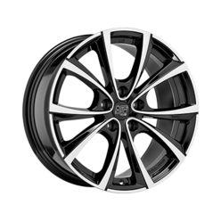 MSW 27T 20x9.5" 5x114.3 ET45, Noir Brillant, Branches Polies