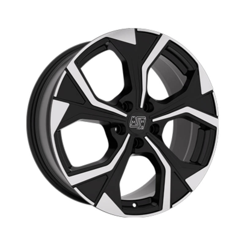 MSW 43 20x8.5" 5x112 ET35, Noir Brillant, Branches Polies