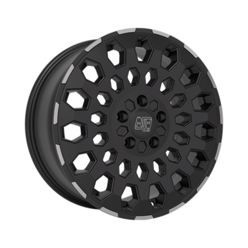 MSW 99 Van 16x6.5" 5x130 ET55, Noir Mat Bord Poli