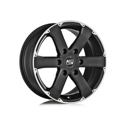 MSW 46 17x7.5" 6x114.3 ET30, Noir Mat Bord Poli