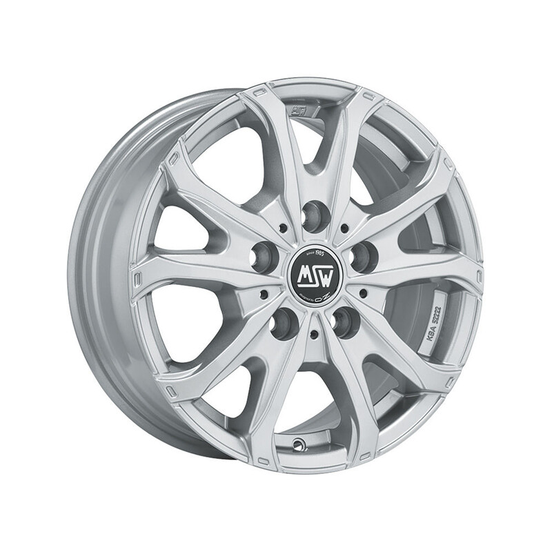 MSW 48 Van 16x6.5" 5x130 ET55, Gris Argenté / Poli