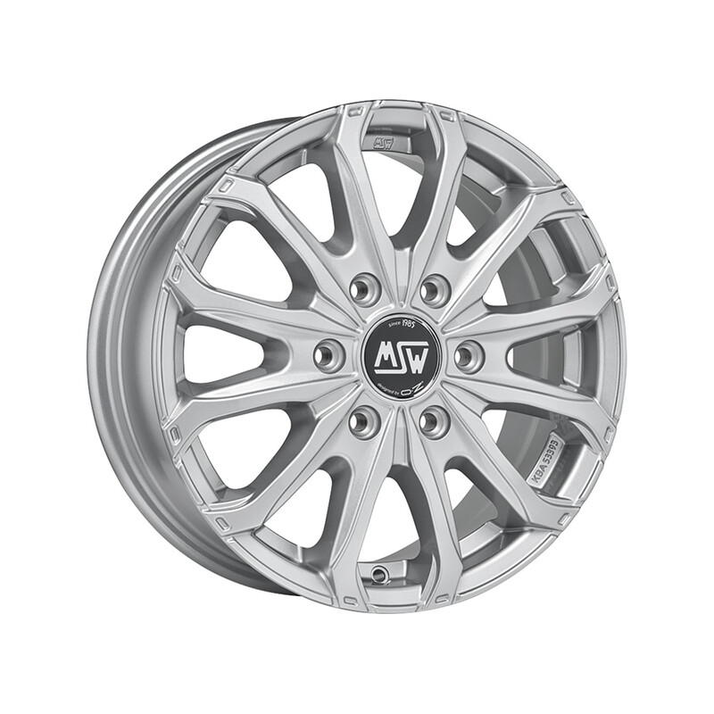 MSW 48 Van 16x6.5" 6x130 ET62, Gris Argenté / Poli
