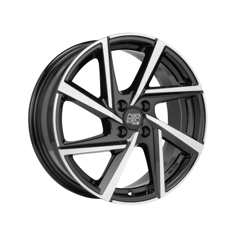 MSW 80-4 15x6" 4x98 ET35, Noir Brillant, Branches Polies