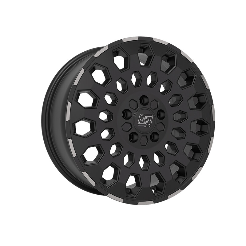 MSW 99 Van 17x8" 5x108 ET45, Noir Mat Bord Poli