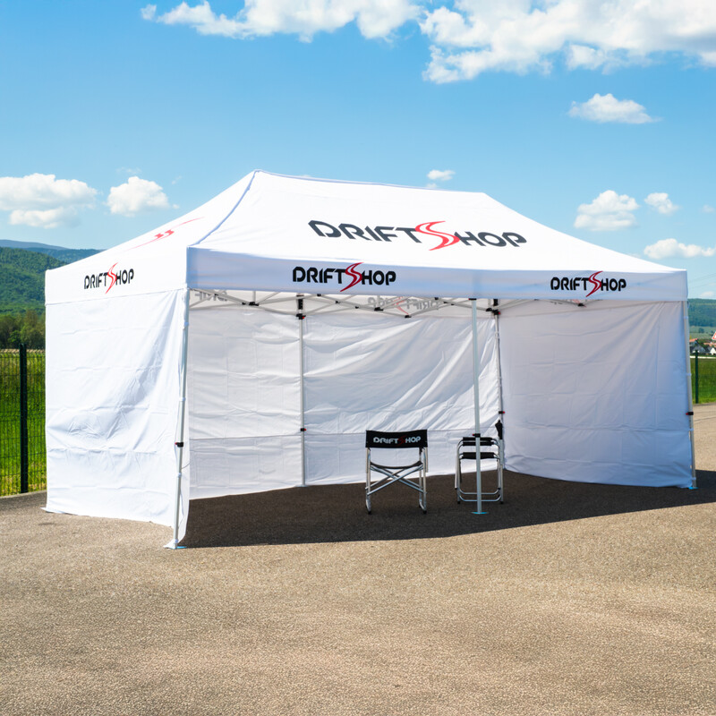 Tente Paddock Alu / Tonnelle DriftShop Blanche 3x6 m
