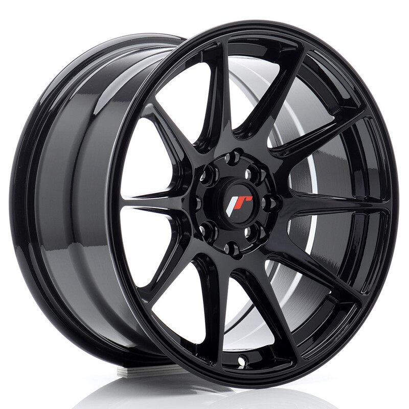 Japan Racing JR-11 16x8" 4x100/114.3 ET25, Noir Brillant