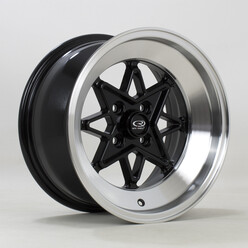 Rota Hachi 15x8" 4x114.3 ET0, Noir Brillant