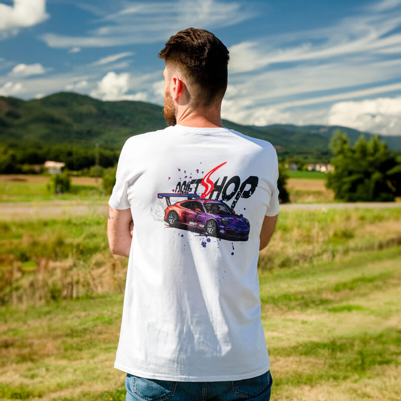 T-Shirt DriftShop Porsche - Blanc