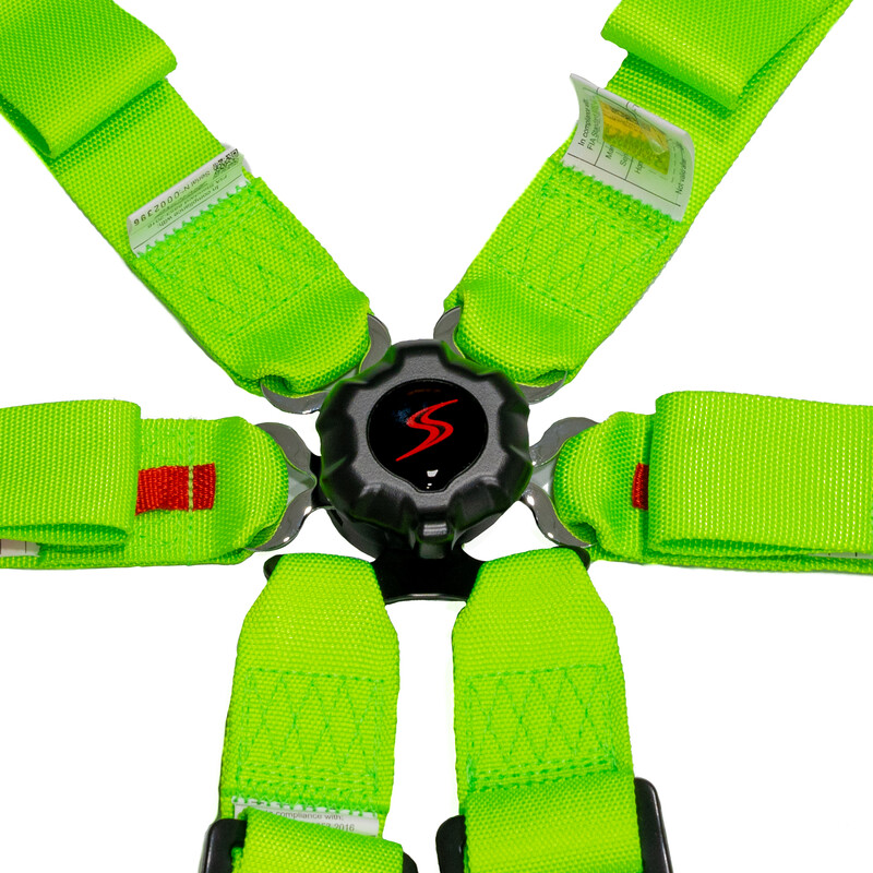 Harnais 6 Points DriftShop - Verts Fluo - FIA 2025