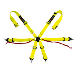 Harnais 6 Points DriftShop - Jaunes Fluo - FIA 2025