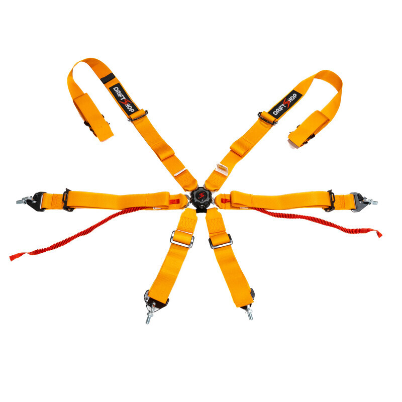 Harnais 6 Points DriftShop - Orange - FIA 2025