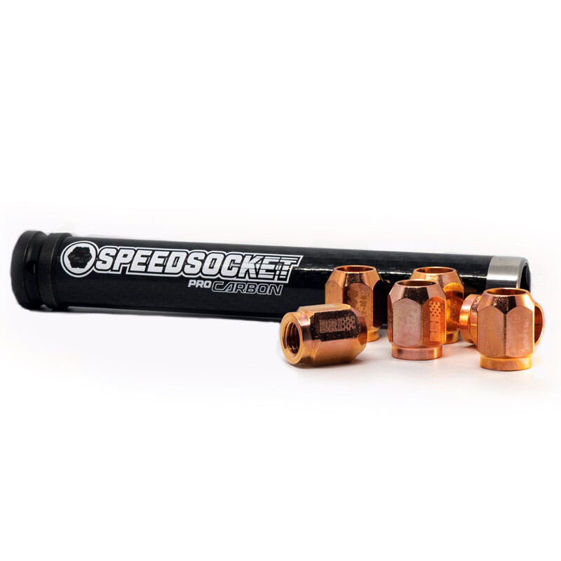 Pack de 20 Ecrous SpeedSocket Cuivrés Rallongés - M14x1.50 (Sphériques)