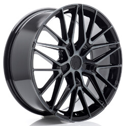 Japan Racing JR-38 20x8.5" (5 trous - sur mesure) ET20-45, Noir Brillant, Face Teintée