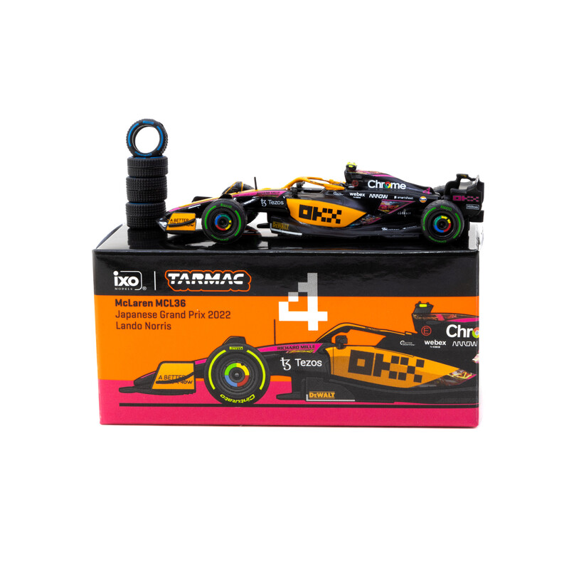 Tarmac Works 1/64 - McLaren MCL36 | Grand Prix du Japon 2022 | Lando Norris