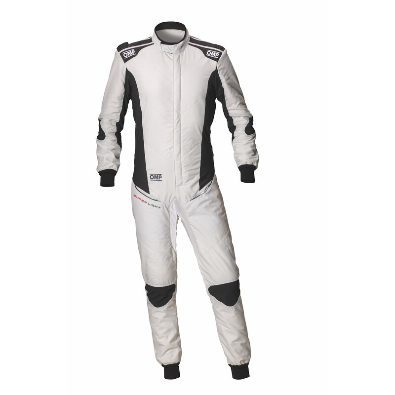 Combinaison OMP Tecnica SuperLight Blanche / Anthracite, (FIA 8856-2018)