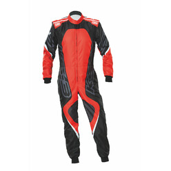 Combinaison Karting Adulte OMP KS-3X ART Noire & Rouge (FIA 8877-2022)