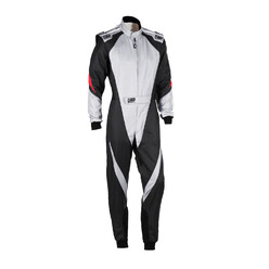Combinaison Karting Adulte OMP KS-3X Grise & Noire (FIA 8877-2022)