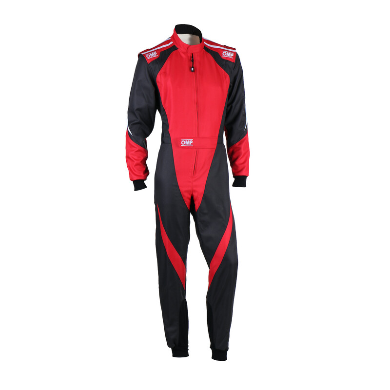 Combinaison Karting Adulte OMP KS-3X Noire & Rouge (FIA 8877-2022)