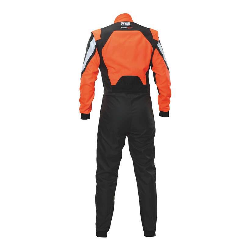 Combinaison Karting Enfant OMP KS-3X Noire & Orange Fluo (FIA 8877-2022)