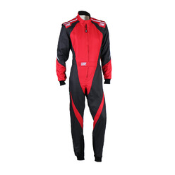 Combinaison Karting Enfant OMP KS-3X Noire & Rouge (FIA 8877-2022)