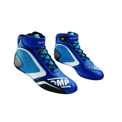Bottines Karting OMP KS-1 Bleues Navy / Bleues Cyan