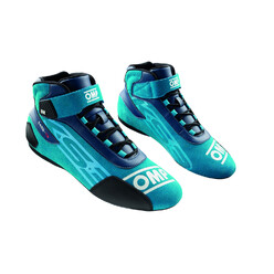 Bottines Karting OMP KS-3 Bleues Navy / Bleues Cyan