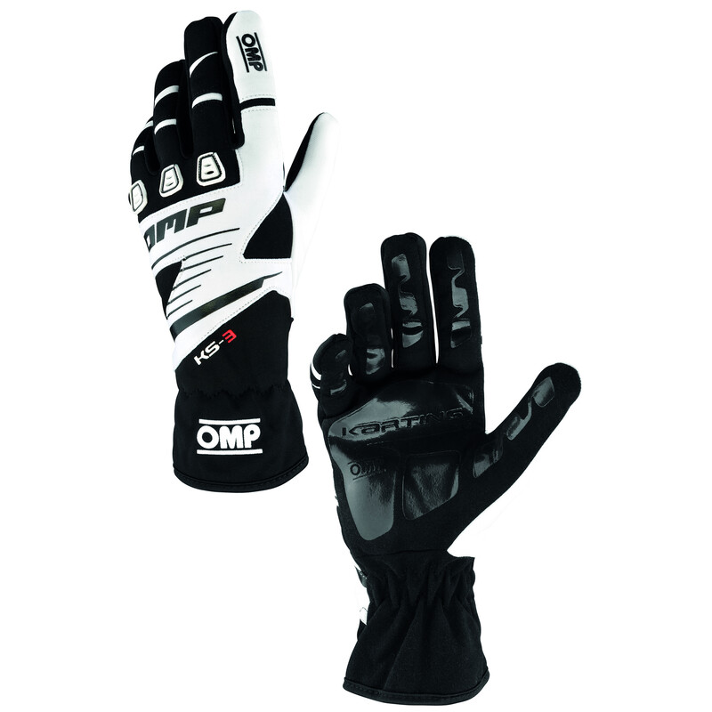 Gants Karting Adulte OMP KS-3 Noirs / Blancs