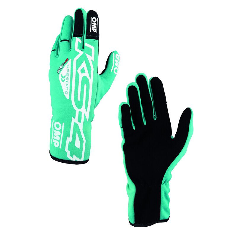 Gants Karting Adulte OMP KS-4 Verts Menthe