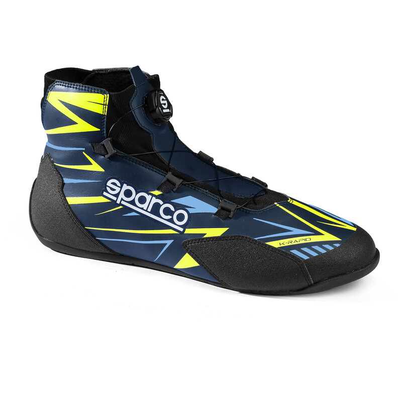 Bottines\u0020Karting\u0020Sparco\u0020K\u002DRapid\u0020Rotor\u0020Bleues\u0020\u0026\u0020Jaunes\u0020\u0028FIA\u00208877\u002D2022\u0029