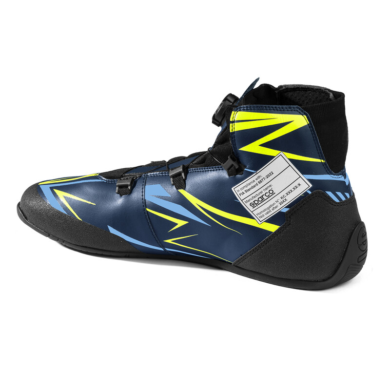 Bottines\u0020Karting\u0020Sparco\u0020K\u002DRapid\u0020Rotor\u0020Bleues\u0020\u0026\u0020Jaunes\u0020\u0028FIA\u00208877\u002D2022\u0029